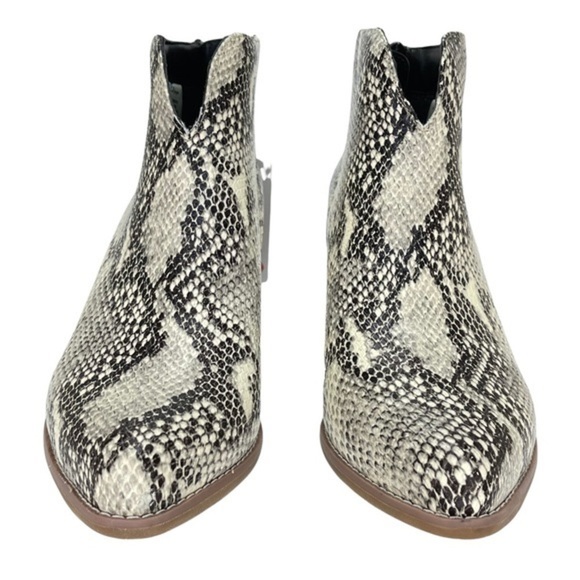 Aqua Bloomingdales Emily Natural Snake Leather Waterproof Ankle Boots Size 9 - Picture 2 of 4